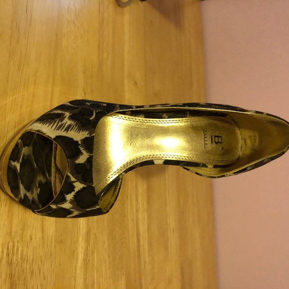unique vintage style Leopard print gold platform - Picture 12 of 13